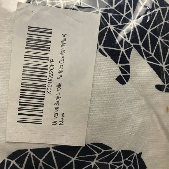 Baby Stroller Cushion, Universal Breathable Carriage Mat White Bear Print - Picture 2 of 6